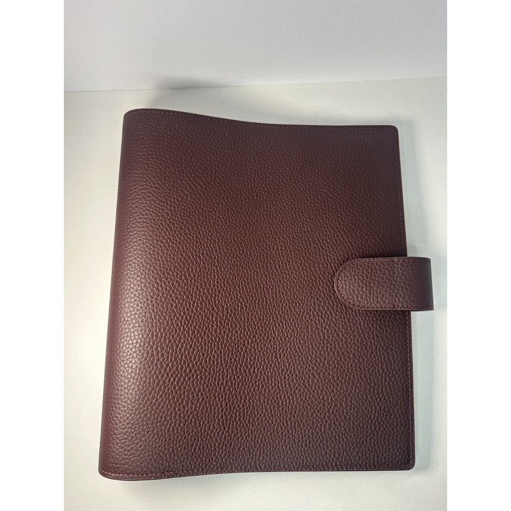 Cloth & Paper Foundations 6-Ring Leather Agenda A5 Cover Binder - Bordeaux